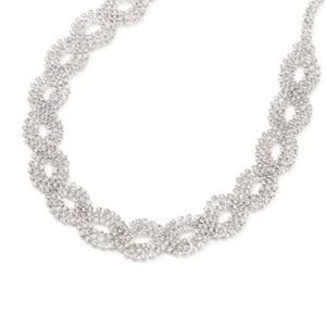 Two for $25, SILVER RHINESTONE INFINITY TWIST STATEMENT CHOKER